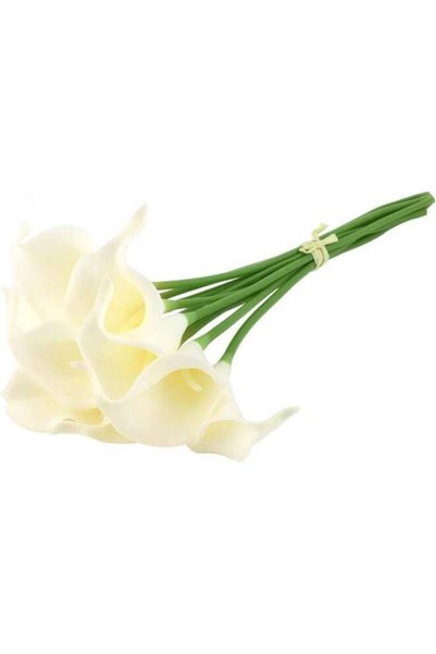 Generic 10-Piece Artificial Calla Lily Flower Bouquet White