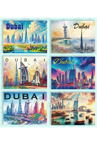 Generic Premium Foil Magnets Dubai 6pcs Set made from metallic foil, highligh...