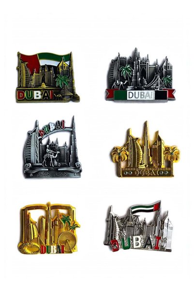 Generic 6 PCS Dubai Fridge Magnets Set | Premium Metal Souvenir with Iconic L...