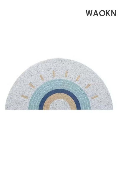 Generic Welcome Door Mat, Semi-Circular Carpet Cute Sun Printed Door Mat Outd...
