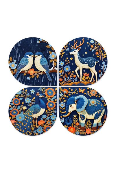 Generic ARS Floral Animal Decorative Wall Art MDF Wooden Wall Hanger for Livi...