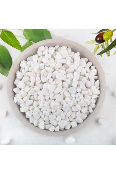 Generic 1-5Kg White Rocks for Plants, 1.0-5.0cm White Pebbles, Decorative Sto...