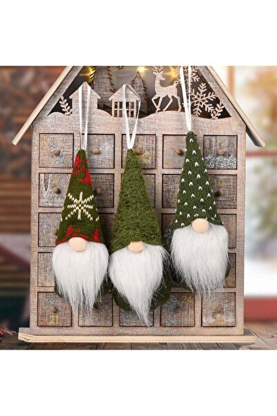 Generic Hanging Christmas Gnome, Plush – Green