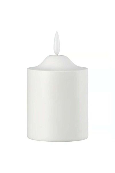 Generic LED Pillar Candle, Battery Operated, White, 9 cm