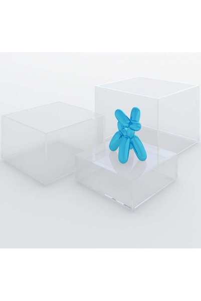 Generic Set of 3 Acrylic Cube Display Box Risers 8", 7", 6" Sizes Food Buffet...