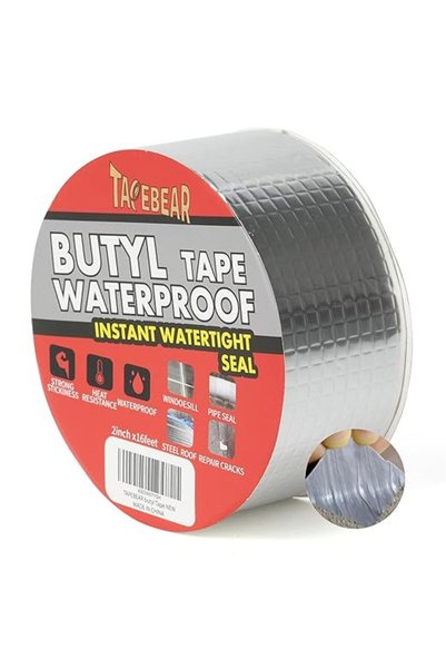 GENERAL شريط تيب بير البوتيل المقاوم للماء، شريط عازل 2 بوصة × 16 قدم، شريط أ...