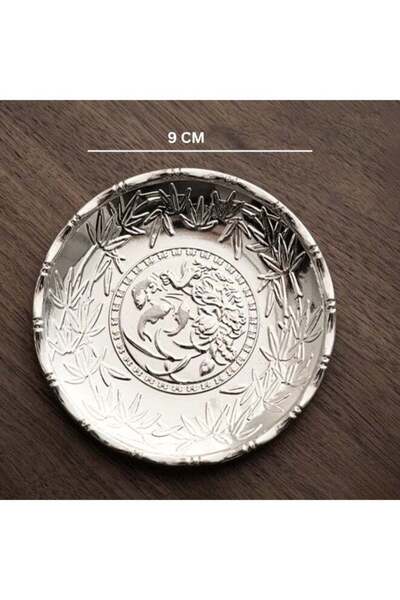 Generic Handcrafted Metal Silver Vintage Coaster | Aromatherapy Candle Holder...