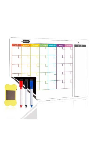 Generic FDTY Magnetic Weekly Calendar Whiteboard for Fridge,Dry Erase Calenda...
