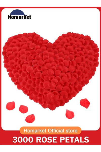 Generic 3000 PCS Artificial Rose Petals, 5x4.5 cm Fake Flower Petals, Romanti...