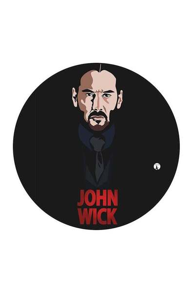 Generic John Wick Printed Fridge Magnet Black/Beige/Red 5.5 x 5.5cm