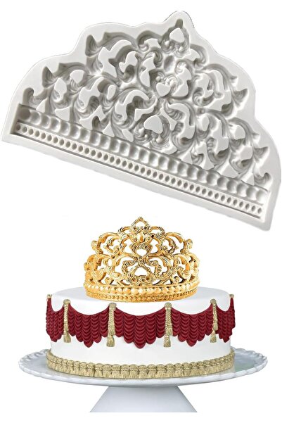 Generic Crown Cake Fondant Molds, Sugar Craft Crown Baroque Style Silicone Mo...