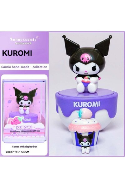 Generic Kuromi Collectible Figurine – Cake Themed Toy, Small Desk Decor, Anim...