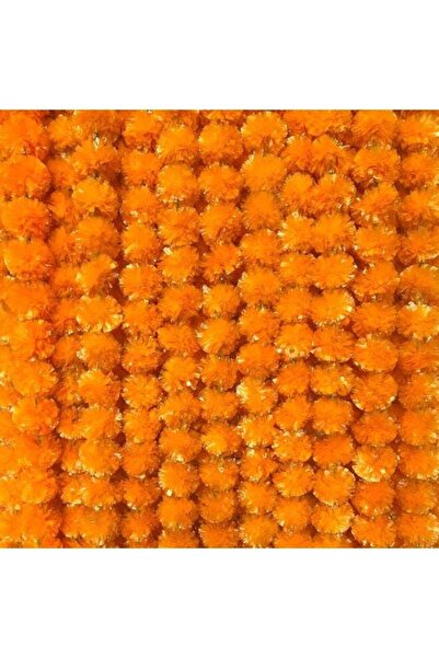 Generic Long Marigold Garland for Decoration, Artificial Orange Marigold Flow...