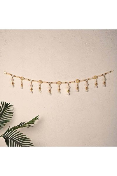 Generic Madhoor Evil Eye Decorative Toran Door Hanging White for Diwali, Wedd...
