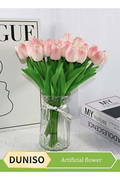 Generic 20PCS Artificial Flower Gradient Pink Tulip Fake Tulips Flowers Bouqu...