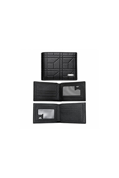 Nevara Men's Short PU Leather Wallet, Slim Plaid Print Wallet, Large Capacity...