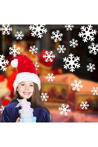 Generic (5-Sheet) Christmas Window Clings Snowflakes Window Decals Static Win...