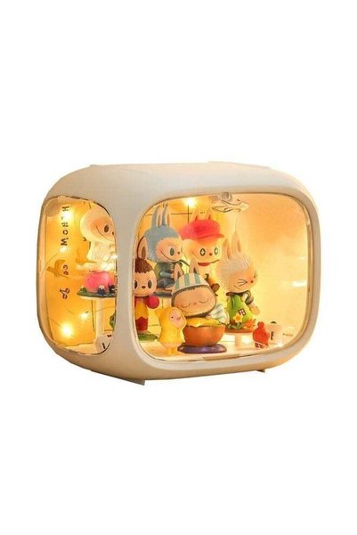 Generic Display case for Figures with Light Adjustable Display Stand Clear Ac...