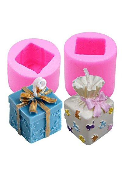 Generic 2PCS Gift Box Silicone Candle Molds Soap Molds Fondant Cake Chocolate...