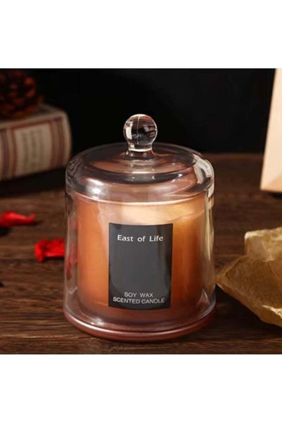 Generic Scented Candle Cup in Glass Cup with Lid Large Size, Soy Wax Candle P...
