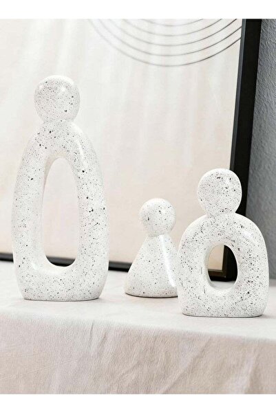 Generic Joogour Abstract Family of 3 Figurines Modern Sculptures - Minimalist...