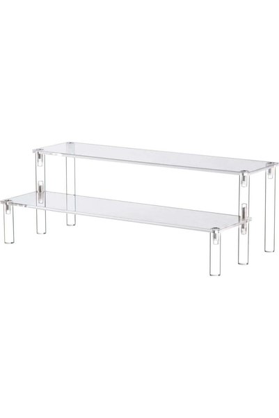 Generic ARS® Clear Acrylic Display Riser - 2 Tier Cupcake Stand and Organizer