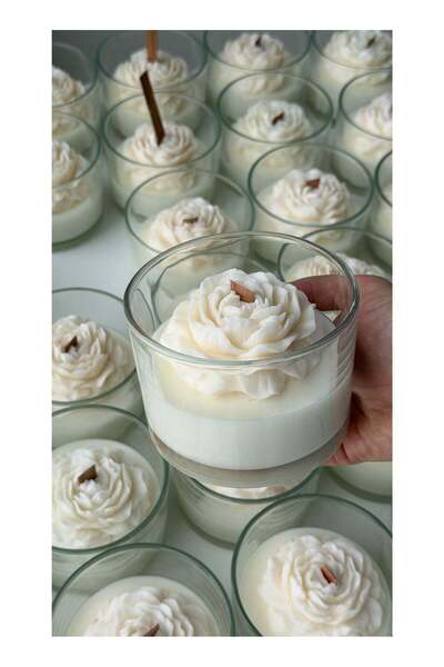 Generic Peonie In A Cup Scented Jar Candle with lid - 470 gms (16.6 oz) | 100...