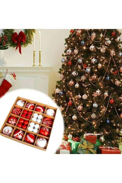 Generic 42 Pcs Christmas Tree Balls Ornaments, Christmas Decorative Hanging B...