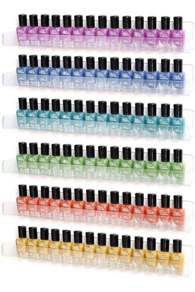 Generic 6 Tiers Acrylic Nail Polish Organiser Shelf Wall Mount Storage Displa...
