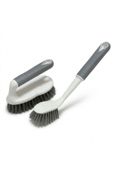 EK BINS Multi-Purpose Cleaning Brush with Hard Hand Brush | 2-in-1 Dual Brist...