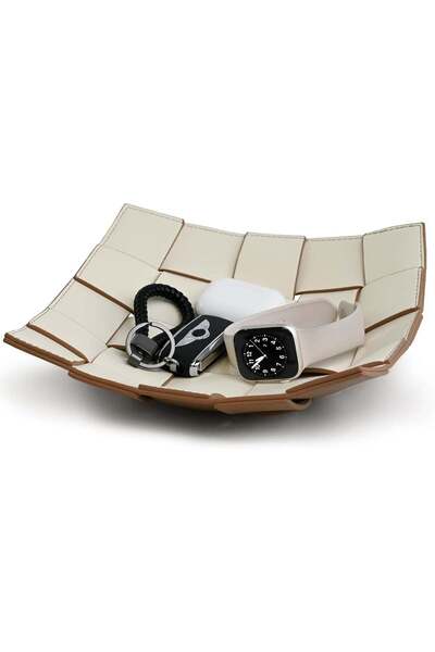 Generic Reversible PU Leather Valet Tray for Men, Key Bowl for Entryway Table...