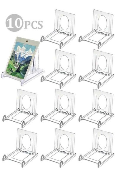 Generic 10 Pcs Multipurpose Transparent Acrylic Display Stand Set, Adjustable...