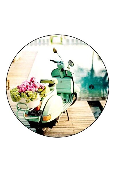 Generic Scooter Printed Fridge Magnet Green/Pink/Beige 5.5cm