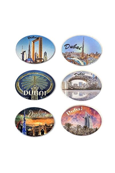 Generic [6 pcs] Fridge magnet Foil oval shape , Souvenirs, Travellers Gift, F...