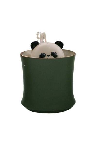 Generic Panda-Shaped Green Scented Candles (6x8cm) - Berry Fragrance Natural ...