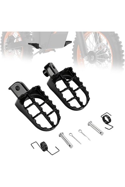 KOWVOWZ Dirt Bike Foot Pegs, Motorcycle Footrest Brackets Non-slip Footpegs E...