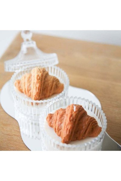 Generic Croissant Scented Jar Candle with lid - 350 gms (12.3 oz) | 100% Soy ...