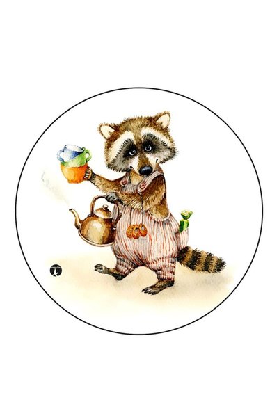 Generic Raccoon Printed Fridge Magnet Multicolour
