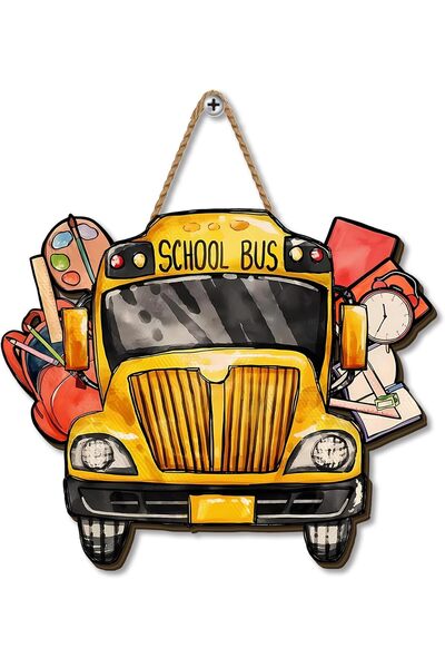 Generic ARS Back To School Door Sign First Day of School Front Wooden Wreath ...