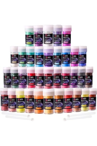 Let's Do Organic مسحوق الميكا من LET'S RESIN بـ 36 لونًا، صبغة الميكا لراتنج ...