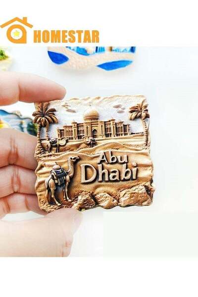 Generic Camel Fridge Magnet Souvenir – Desert Sand Base, Traditional Arabian ...