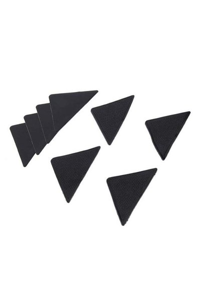 Generic 4-Piece Carpet Mat Grippers Pad Black 80x150cm