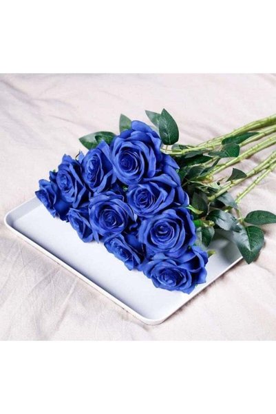 Generic LATIFA 12Pcs Artificial Rose Flowers, 12 Pcs Artificial Roses, 21'' S...