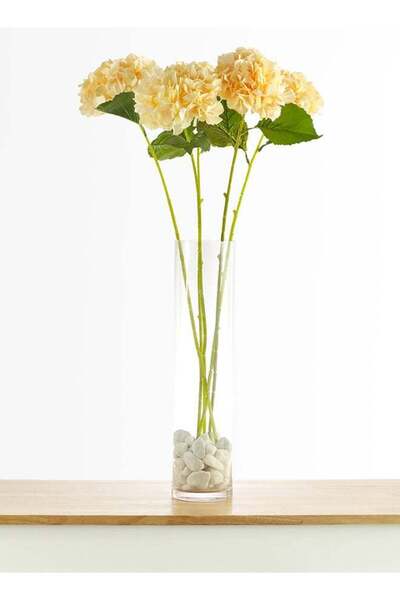 Generic Hydrangea 5pc Flower Stick with 5 buds – Peach | 80cm Artificial Flow...