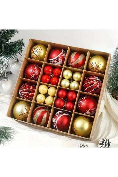 Generic Kandid 44pcs Christmas Balls Ornaments for Xmas Christmas Tree Decora...