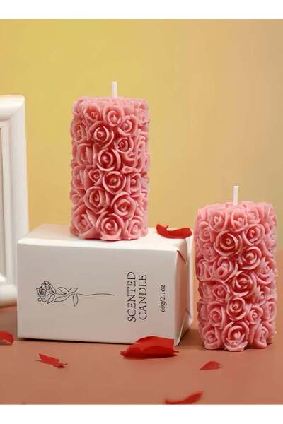 Generic Scented Candle | Rose Embossed Soy Wax | Aromatherapy Home Decor Gift...