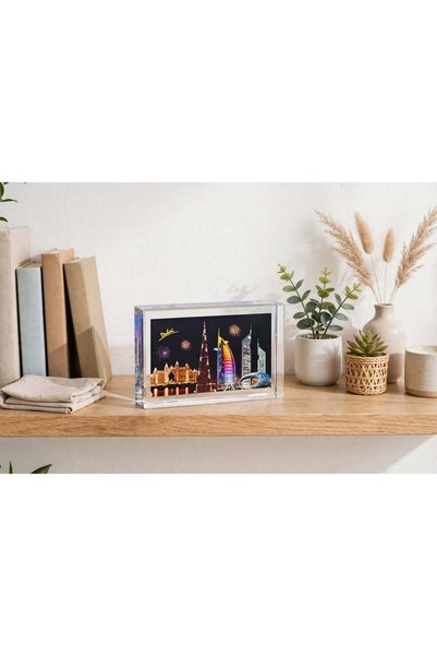Generic Premium Crystal Glass Decoration Rectangle DubaiaPremium Crystal Glas...