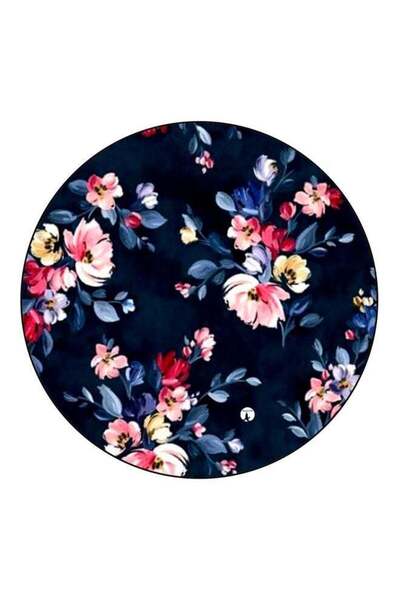 Generic Floral Printed Fridge Magnet Black/Blue/Pink 5.5cm