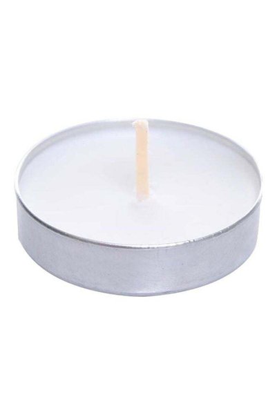 Generic 100-Piece Tea Light Candle Set White/Silver