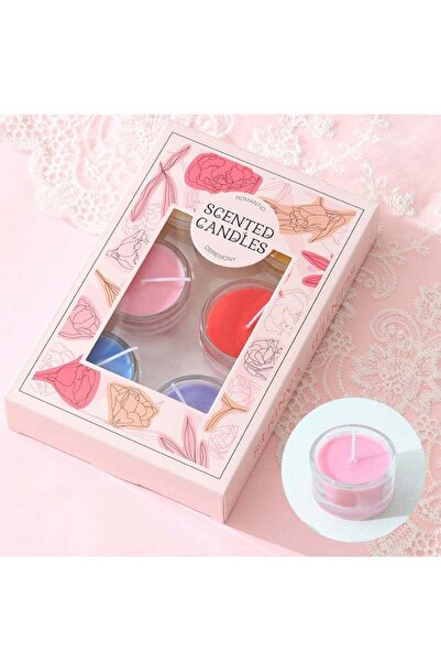 Generic 6-Pack 6-Color Mini Pillar Candle Gift Set, Decorative Boxed Soy Wax ...